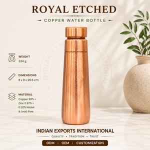 ขวดทองแดงสลักลายเฮอริเทจ ไวน์ วีน จาก Indian exports international (ทองแดงบริสุทธิ์รับรองมาตรฐาน) - Product Image 2