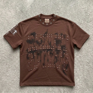 T-shirt en coton vintage à imprimé graphique Rexfit Sports Streetwear, imprimé sur mesure, à manches courtes et surdimensionné pour hommes et femmes - Product Image 1