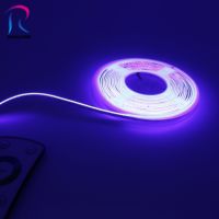 Bande lumineuse LED Cob à émission latérale RVB à intensité variable 24V Bande LED Cob flexible 12w Bande Cob pour l'éclairage intérieur de la voiture