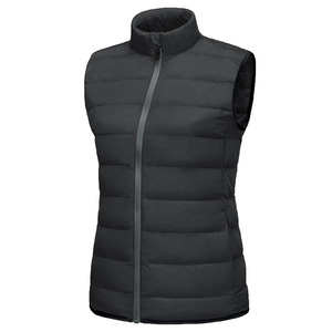 Gilet matelassé léger pour femme à col montant sans manches – Manteau d'hiver chaud et rembourré - Product Image 3