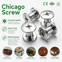 Vis Chicago JSCREW en acier inoxydable 304 M8, vis de fixation 8-32 pour meubles, cuir, livres, fixation OEM