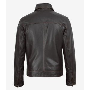 แจ็คเก็ตหนังวัวแท้สีน้ำตาลเข้มสไตล์วินเทจสุดฮิตปี 2026 สำหรับผู้ชาย คุณภาพสูง 100% ขั้นต่ำในการสั่งซื้อน้อย แจ็คเก็ตแฟชั่นฤดูหนาวแบบมีฮีตเตอร์ - Product Image 2