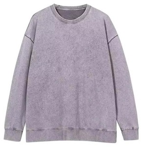 Sudadera de Felpa Tejida Lisa para Hombre, Mezcla de Poliéster/Algodón, Ligera, Corte Holgado, Ropa Deportiva Casual, Venta al Por Mayor OEM - Product Image 1