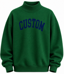 Sweat-shirt oversize à col montant pour femme avec logo personnalisé, 100 % coton, épaules tombantes, pull décontracté et doux, style streetwear - Product Image 5