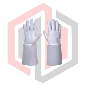 Guantes de Soldadura TIG de Cuero Vacuno Resistentes y Duraderos, Resistentes a Desgarros, Anticorte, Antiestáticos, 11 oz, 26 cm, Mango Corto - Product Image 1
