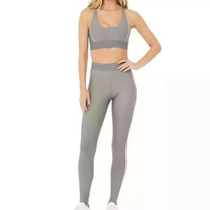 Ensemble de sport 2 pièces pour femme 2026, extensible dans les 4 sens, avec logo personnalisé, respirant, pour fitness, yoga et entraînement, comprenant un soutien-gorge de sport - Product Image 1