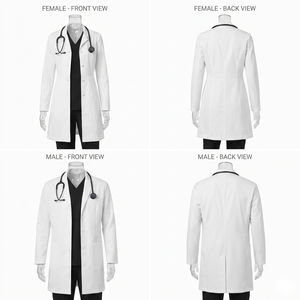 Bata de Laboratorio Blanca de Polialgodón de Primera Calidad, 210 GSM, Unisex, para Médico, con Logotipo Personalizado Bordado o Impreso - Product Image 4