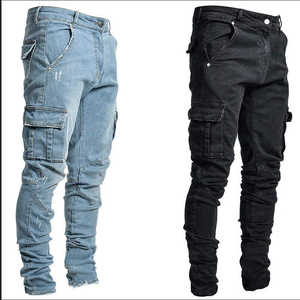 Jeans droits pour hommes tendance, vente en gros, denim marron et noir, 100% coton, coupe-vent, séchage rapide, respirant, été, automne - Product Image 1