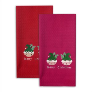 Magnifique serviette de cuisine brodée avec un motif de Noël, de haute qualité, 100 % coton, pour une utilisation en cuisine - Product Image 6