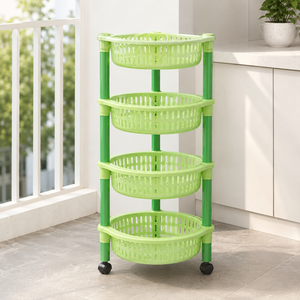 Chariot de rangement en plastique 4-en-1 pour l'organisation de la maison, chariot de rangement en plastique écologique de haute qualité pour le bureau, la cuisine et les épices - Product Image 4