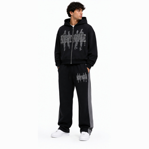 Conjunto Deportivo Casual para Hombre, Invernal, Cortavientos, Transpirable, Corte Regular, Ligero, 100% Algodón Orgánico, Ecológico - Product Image 4
