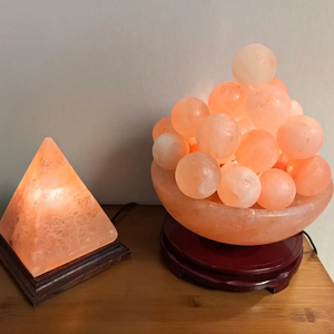 Bol à feu en cristal naturel de style premium, lampe de sel de l'Himalaya pour la décoration de la maison, le salon, la chambre, le bureau et la relaxation - Product Image 1