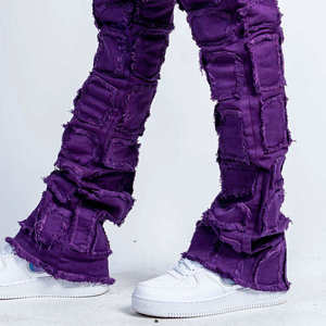 Vaqueros Premium de Invierno y Otoño para Hombre, Estilo Cargo, de Pierna Ancha Acampanada, Lavado Ácido, Multibolsillos, Desgastados, Ajustados, Ecológicos - Product Image 5