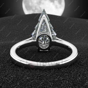 Bague en diamant d'origine Haute Joaillerie en forme de sapin de Noël |   Bijoux Solitaires Artisanaux de Luxe, Cadeau Idéal - Product Image 3