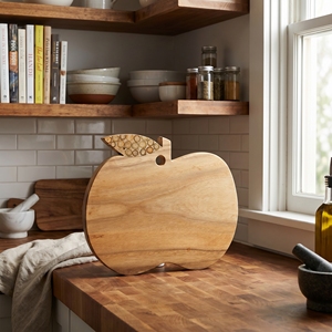 Plateau de service en bois de suar de qualité alimentaire, avec incrustation de bambou blanc, grand format, naturel, non verni, artisanat balinais fait main, cadeau en bois, objet d'art - Product Image 4