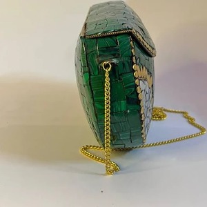 กระเป๋าคลัทช์ลายการ์ตูนคลาสสิกสุดหรูสำหรับผู้หญิง - กระเป๋าถืองานฝีมือประดับตกแต่งพร้อมสายโซ่ - Product Image 4