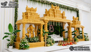 Decoración Tradicional del Mandap para Bodas en el Templo de Tirupati, Compre Decoración Personalizada del Mandap Manavarai de Estilo Tradicional del Sur de la India - Product Image 2