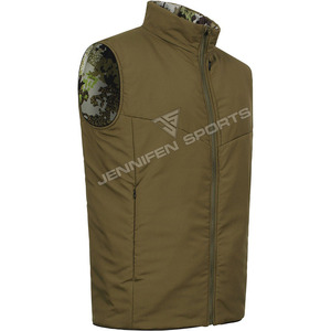 Gilet de chasse personnalisé de haute qualité en tissu softshell 100% durable avec design matelassé - Product Image 2