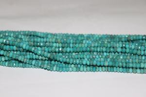 AAA calidad 100% Natural Arizona turquesa facetado Rondelle cuentas piedras preciosas sueltas - Product Image 2