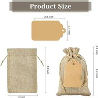 Sac en jute avec cordon de serrage 10x14 pouces, écologique, en toile de jute, pour emballer des vêtements, des cadeaux, avec logo personnalisé, sac réutilisable