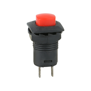 Màu đỏ 12mm tự khóa nút nhấn điện tử tạm thời chuyển đổi hình dạng đầu phẳng tối đa. 3A hiện tại 250V Max. Brass để sử dụng nhà - Product Image 3