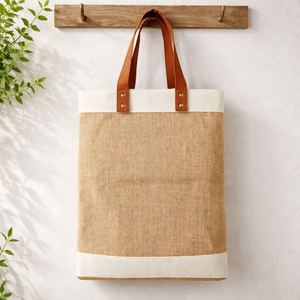 Bolsa de Mano Laminada Premium R. D. Bag House 15x14 con Asas de Cuero |   Cierre de Tirón con Diseño Decorativo Personalizado para Compras - Product Image 2