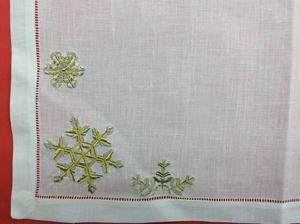 Serviettes de cocktail en coton/lin brodées du Vietnam avec design personnalisé pour les fêtes, haute qualité VNAP CN009 - Product Image 6