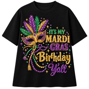 Elegante Camiseta Morada con Lentejuelas de Cocodrilo para Mardi Gras, para Mujer, Holgada, con Hombros Caídos, Manga Corta, Cuello Redondo, Informal, Top de Verano - Product Image 4