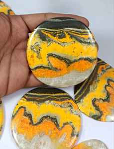 Natural Bumble Bee Jasper Cabochon High Quality Polished Gemstone Loose Stone for Jewelry Making Wholesale Supply Wire Wrapping - Product Image 6