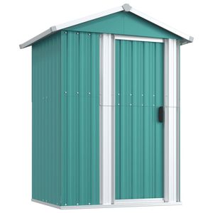 Abri de jardin en acier galvanisé vert 49,6x38,4x69,7 pouces – Solution de rangement - Product Image 2