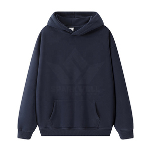 Sudadera con Capucha Gris Unisex con Bordado a Mano de un Perro Salchicha en el Bolsillo Delantero, Ropa Casual de Otoño - Product Image 3