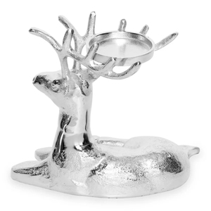 Portavelas de Reno Navideño, Decoración de Interiores, Nuevo Diseño, Portavelas de Aluminio Hecho a Mano con Forma de Ciervo para Regalo - Product Image 2