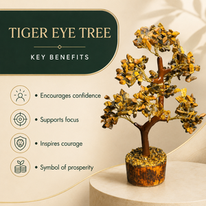 Figurine d'arbre en pierre d'œil de tigre naturelle, arbre de vie en cristal artisanal, décoration Feng Shui pour la maison, ornement de bureau - Product Image 5