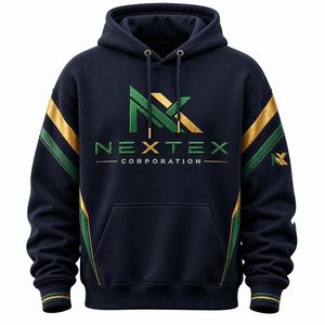 Sudadera con Capucha Personalizada para Hombre, Manga Larga, Diseño Gráfico en Bloques de Color, con Bolsillo Canguro - Product Image 1