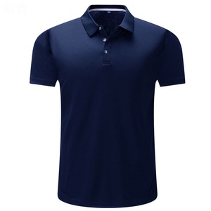Polo de Manga Corta Azul Marino para Hombre, Corte Regular, Color Sólido, Tejido de Punto Informal - Product Image 1