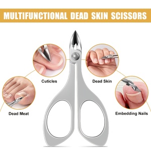 Tijeras Profesionales para Uñas para Diestros, Mango de Acero Inoxidable Duradero, para Cutículas, Manicura Recta - Product Image 2