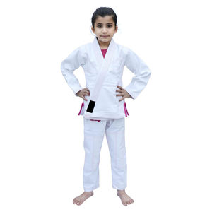 Kimono Blanco Ligero y Duradero para Niños de BJJ, Uniforme de Artes Marciales, Corte Regular - Product Image 1