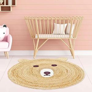 Alfombras Ecológicas de Yute y Algodón Tejidas a Mano, Antideslizantes, Alfombra Personalizada para Sala de Estar, Camping y Oración, Lavable a Mano - Product Image 1