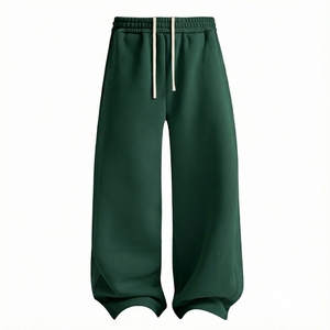 Pantalones Deportivos de Felpa de Pierna Ancha Personalizados OEM, de Gran Peso, Estilo Urbano Unisex, Joggers de Pierna Ancha - Product Image 1