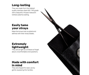 Pinzas para Cejas de Acero Inoxidable de Grado Alemán Profesional KAAMIR INSTRUMENTS - Pinzas para Pestañas de Volumen con Punta Inclinada de 25 mm - Product Image 3