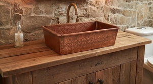 copper <b>basin</b> fine finishing copper sink smooth polished copper <b>basin</b> glossy shine copper sink elegant polish copper <b>basin</b> - Product Image 5