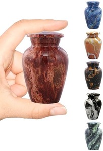 Brown Marble Pattern Cremation <b>Urn</b> <b>for</b> Adult <b>Human</b> <b>Ashes</b> Memorial Container with Lid <b>Small</b> Keepsake Funeral <b>Urn</b> <b>For</b> <b>Human</b> <b>Ashes</b> - Product Image 3