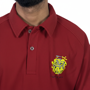 Polo homme à manches longues en coton épais 450 GSM, coupe ample classique, broderie unie, logo personnalisé, fermeture éclair. - Product Image 5