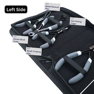 Kit d'outils pour extensions capillaires : Peigne à queue, Outil de séparation, Rasoir à doigts, Outil à boucle, Pince pour extensions adhésives, Coupe-keratine, Pince à sertir et à retirer les attaches - Product Image 3