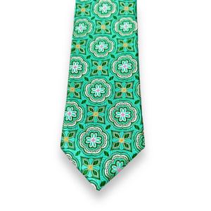 Green Floral Printed <b>Tie</b> for Men Stylish Fashion Necktie | Formal Business Wedding Party Wear Gift | OEM Bulk Supply India 2026 - Product Image 1