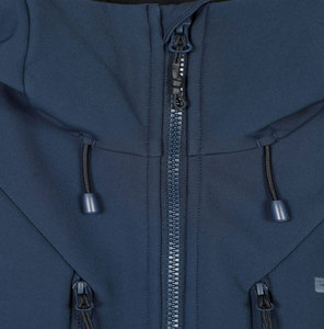 Veste coupe-vent softshell personnalisée pour l'extérieur, automne, col montant, motif uni, doublure polaire, service OEM, logo client - Product Image 5
