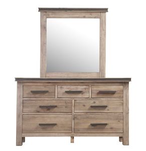 Cómoda Minimalista de Madera con 7 Cajones, Madera de Acacia, Proveedor de Vietnam, Colección ATLAS, la Más Vendida, Acero Inoxidable, para Dormitorio - Product Image 5