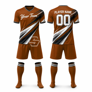 Tenue de football de qualité supérieure, kits de football OEM, sublimation personnalisée, séchage rapide, manches courtes, 100% polyester, vêtements d'entraînement - Product Image 5