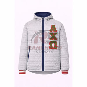 Chaqueta acolchada personalizada para fraternidad griega, chaqueta acolchada de invierno con logotipo bordado, fabricante de ropa griega al por mayor OEM - Product Image 1