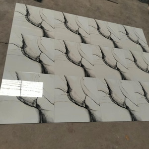 Carreaux de sol/mur en porcelaine brillante de haute qualité 600x600mm, aspect marbre, pour immeubles de bureaux, antidérapants et antibactériens - Product Image 4
